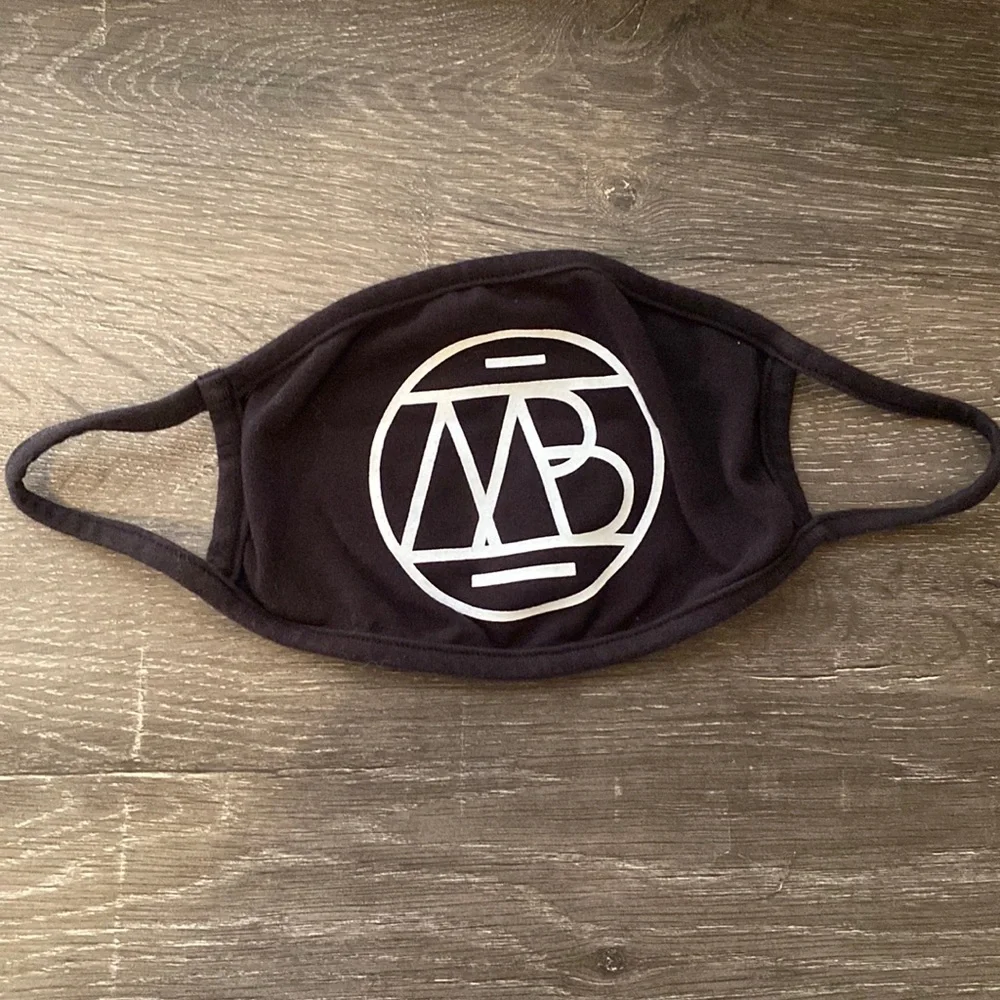 black & white face mask